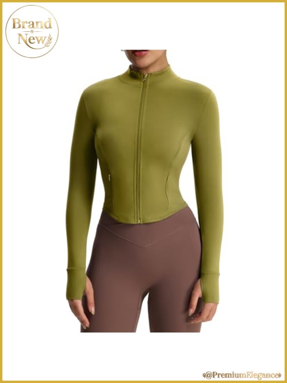 Women's Full Zip Track Jacket with Thumbholes and Zippered Pockets